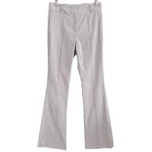 SOLD* Veronica Beard Pants Size 8 Gray Pinstripe Cotton Stretch Flare High Waist